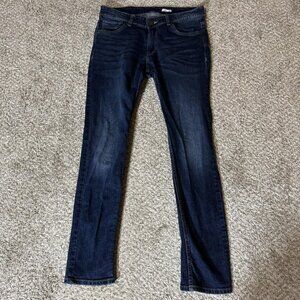 Spykar Jeans Mens 34x30 Blue Super Skinny Low Waist Stretch Denim Tight Leg